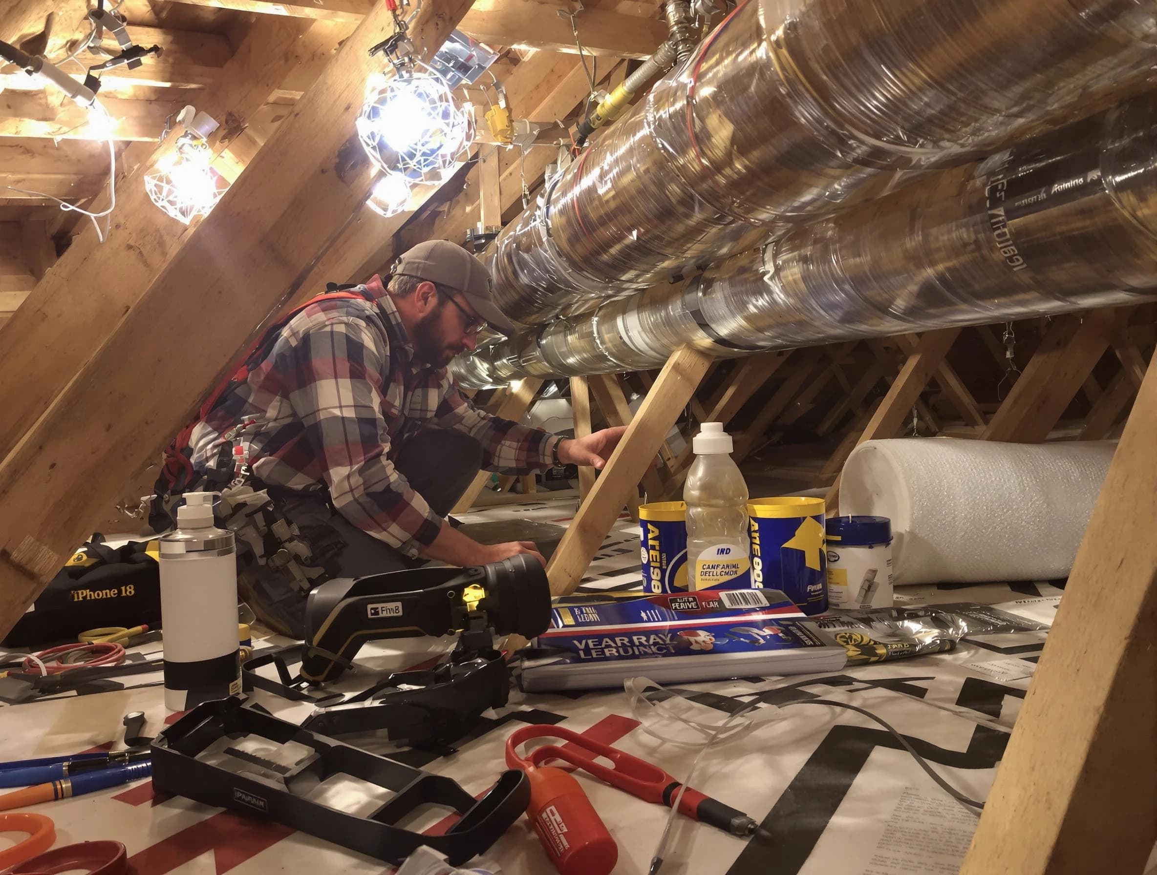 Gold Canyon Air Duct Cleaning expert performing precision duct sealing to improve HVAC efficiency in Gold Canyon