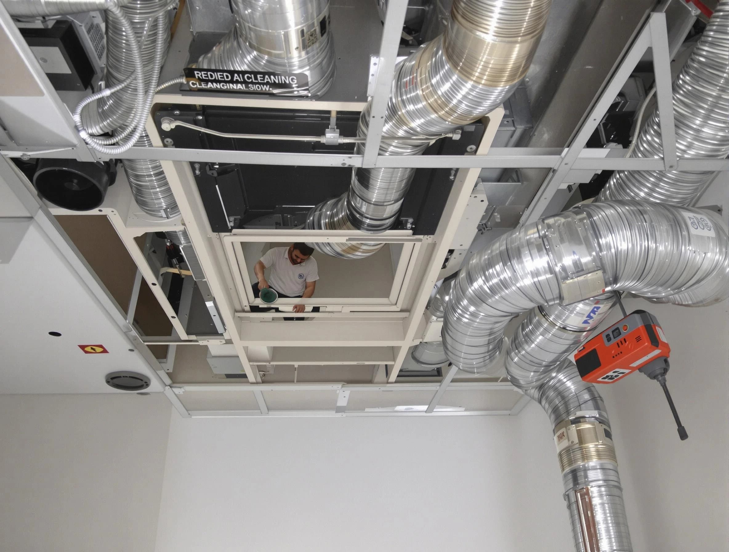 Gold Canyon Air Duct Cleaning technician performing detailed central duct system cleaning in Gold Canyon