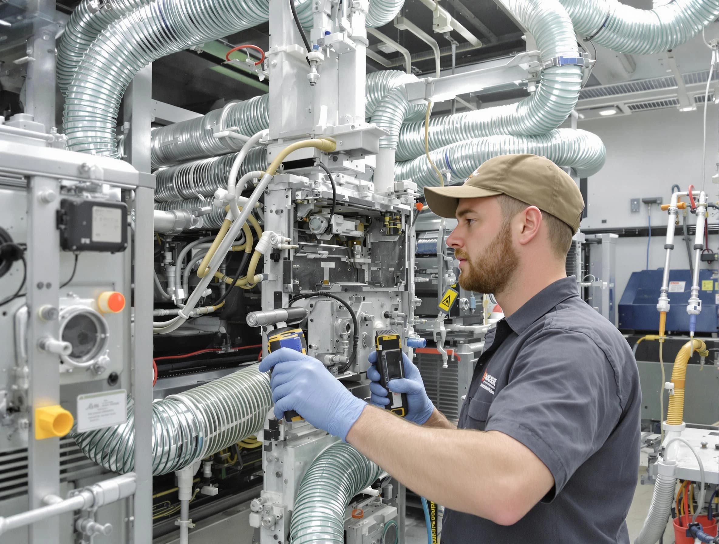 Gold Canyon Air Duct Cleaning technician performing precision commercial coil cleaning at a business facility in Gold Canyon