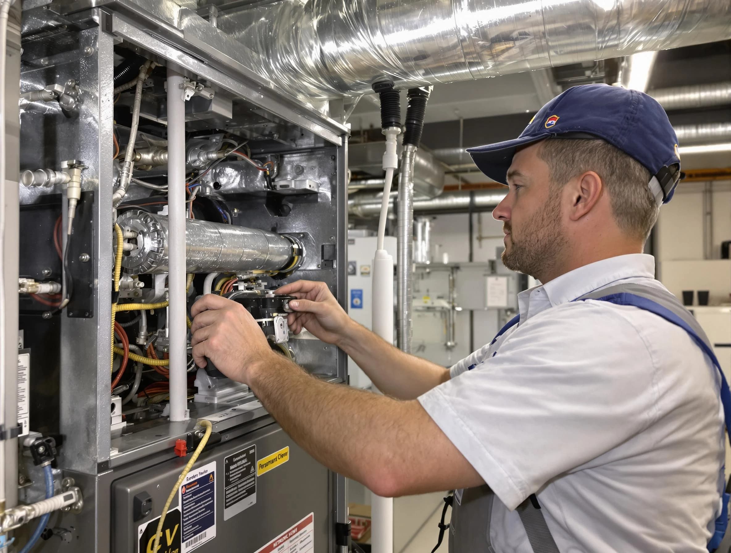 Gold Canyon Air Duct Cleaning specialist performing thorough furnace duct cleaning to improve heating efficiency in Gold Canyon
