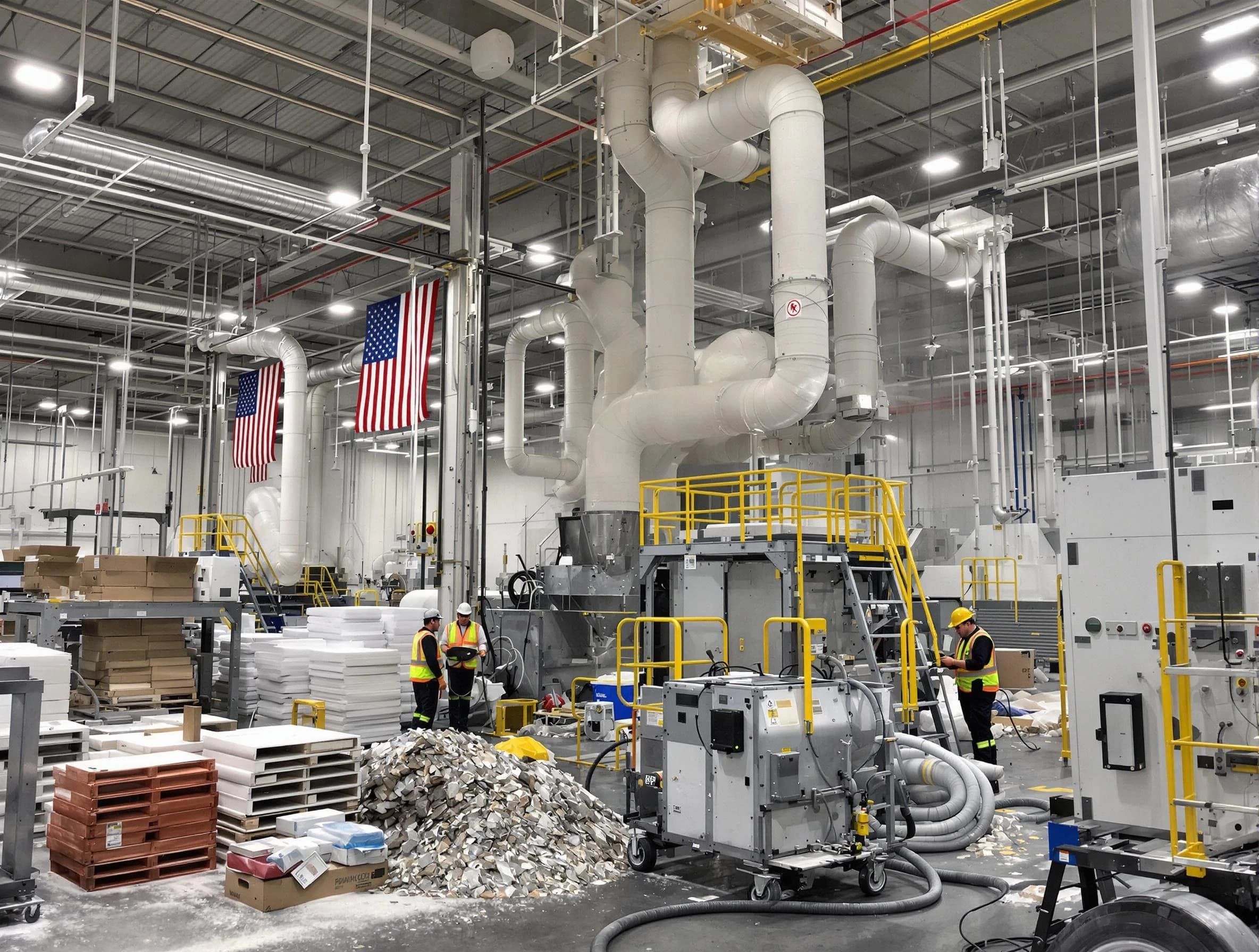 Gold Canyon Air Duct Cleaning team performing large-scale industrial duct cleaning at a commercial facility in Gold Canyon