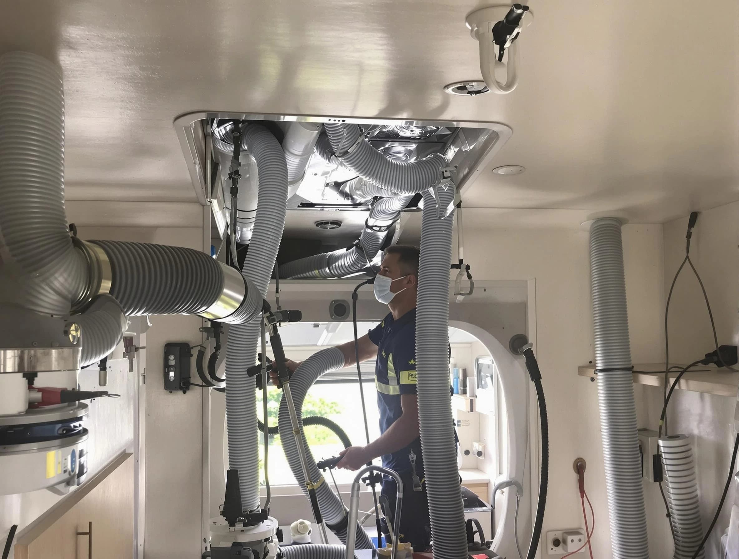 Gold Canyon Air Duct Cleaning specialist performing precise mobile home duct cleaning in Gold Canyon