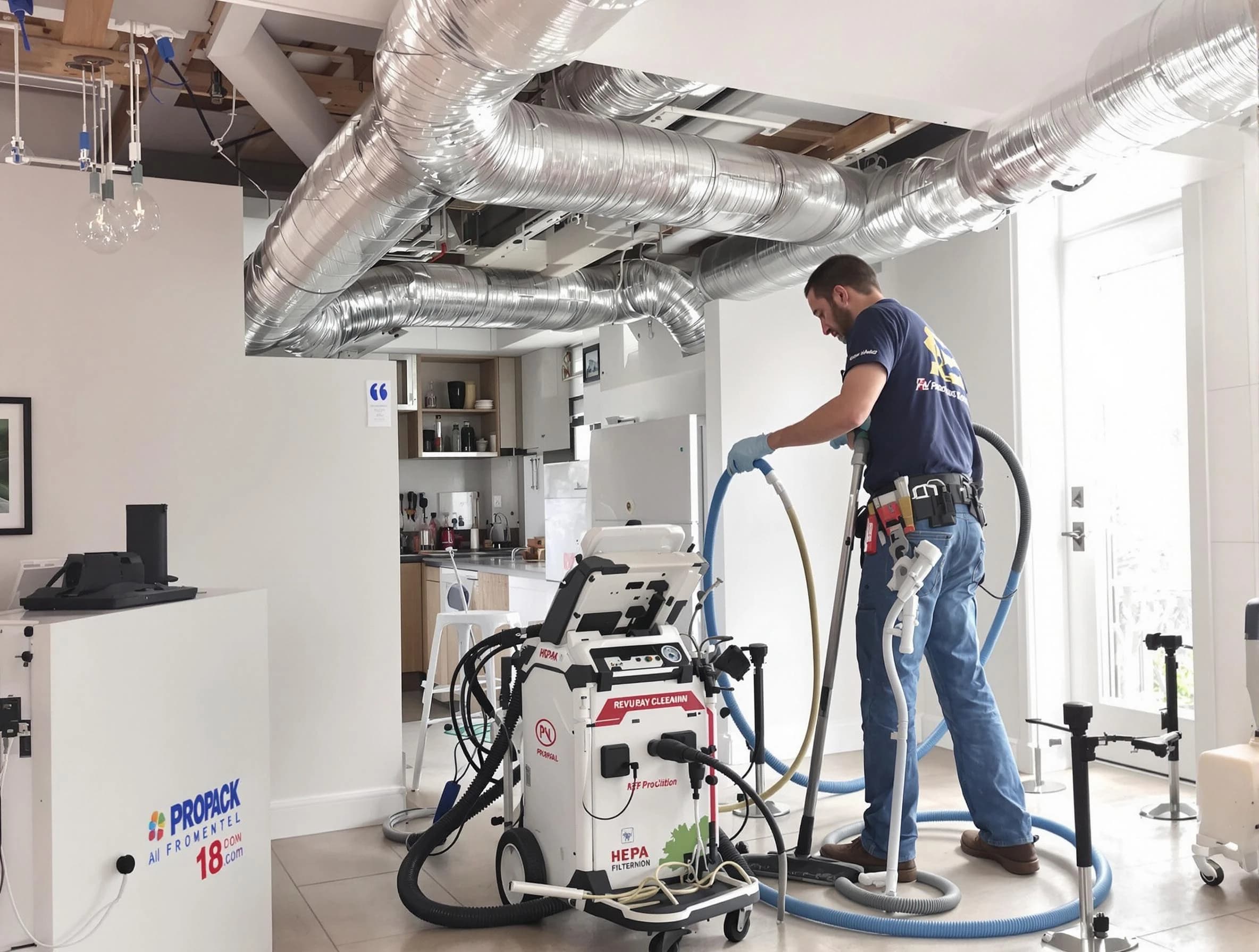 Gold Canyon Air Duct Cleaning technician performing advanced pure duct cleaning with specialized equipment in Gold Canyon