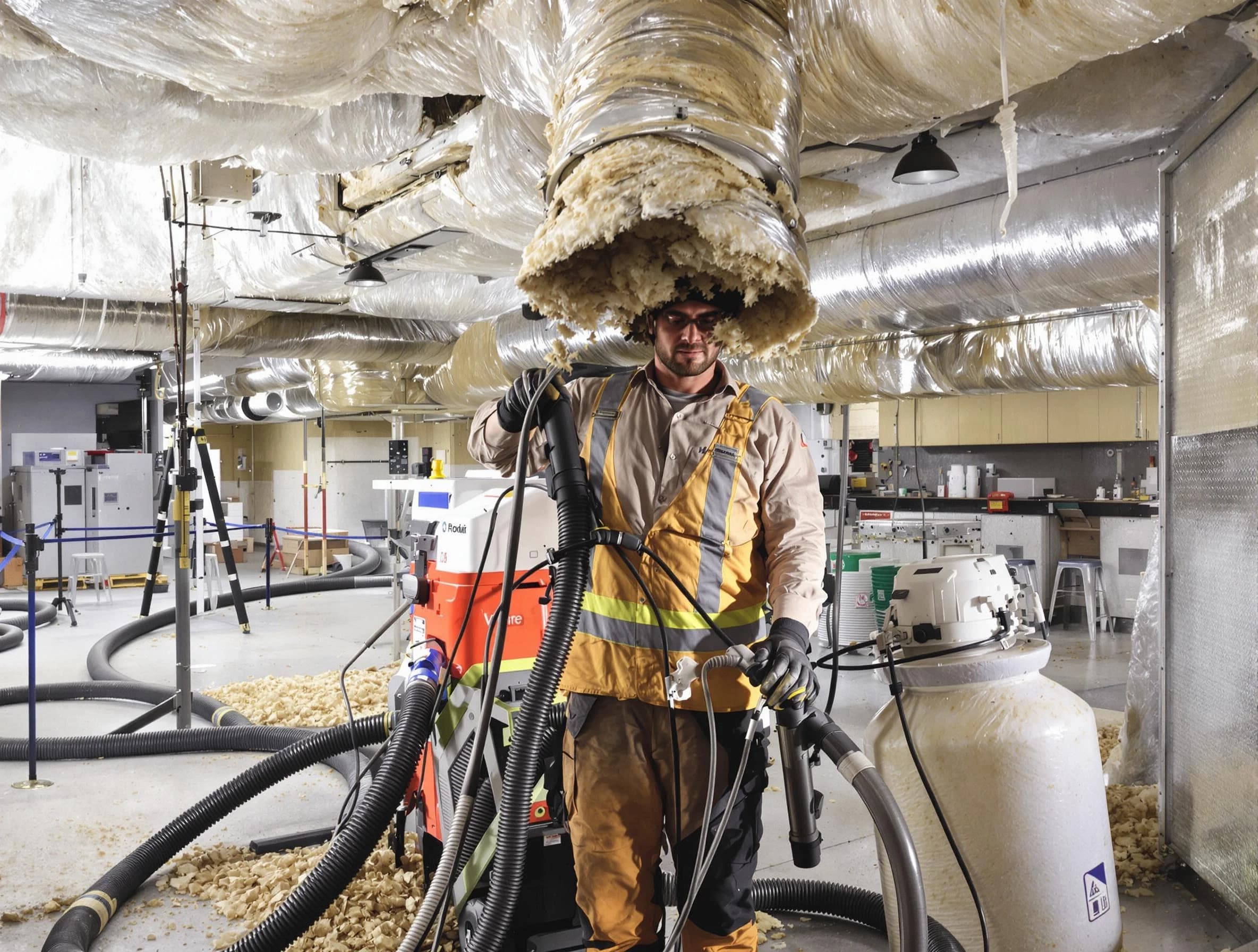 Professional vacuum insulation removal by Gold Canyon Air Duct Cleaning expert in Gold Canyon