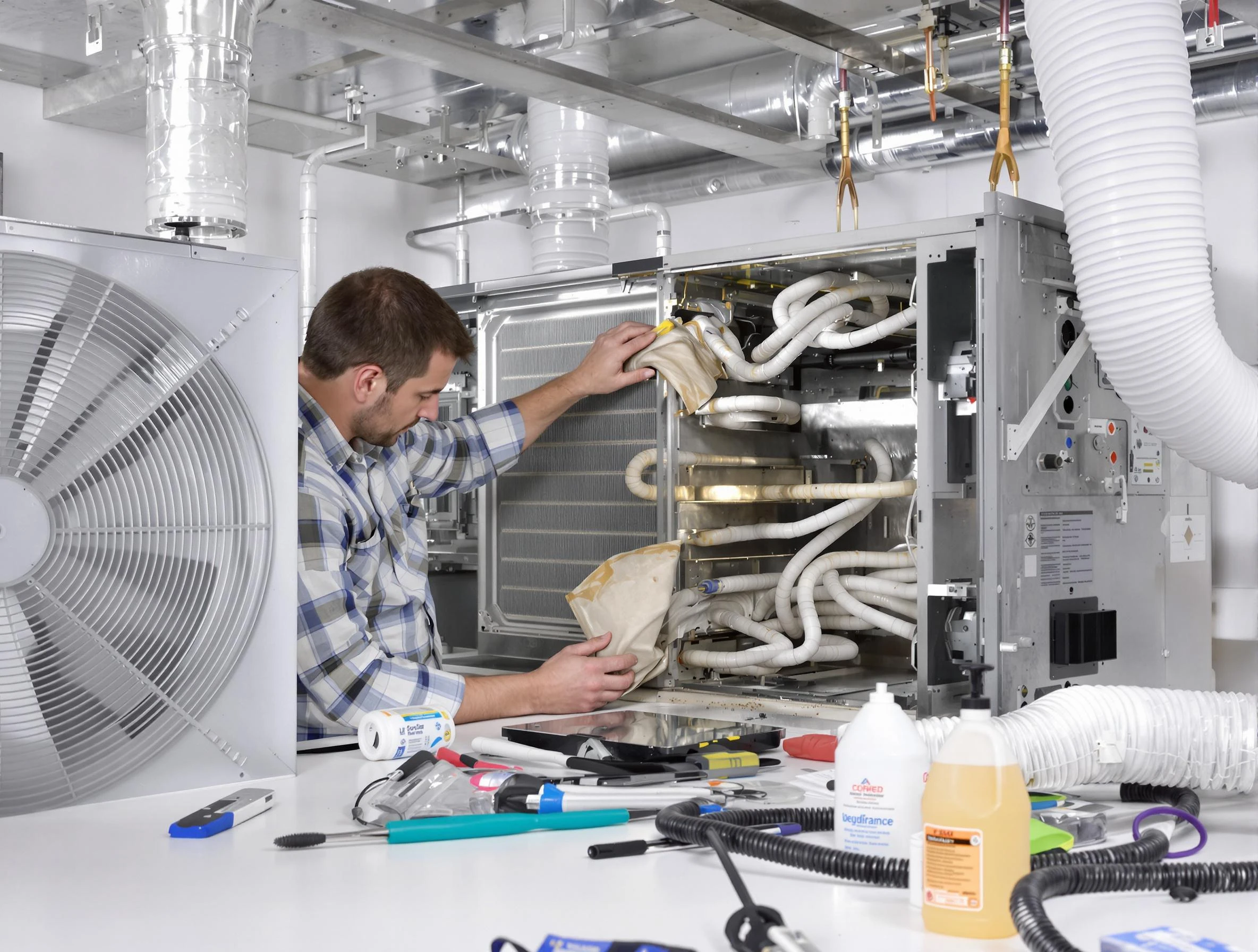 Gold Canyon Air Duct Cleaning specialist performing precision AC coil cleaning in Gold Canyon