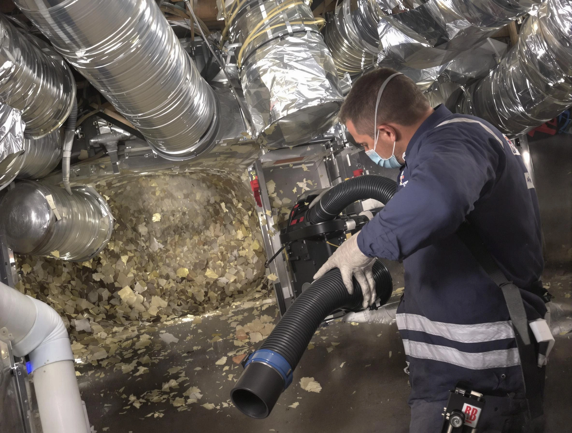 Gold Canyon Air Duct Cleaning specialist operating negative pressure cleaning equipment for thorough duct maintenance in Gold Canyon