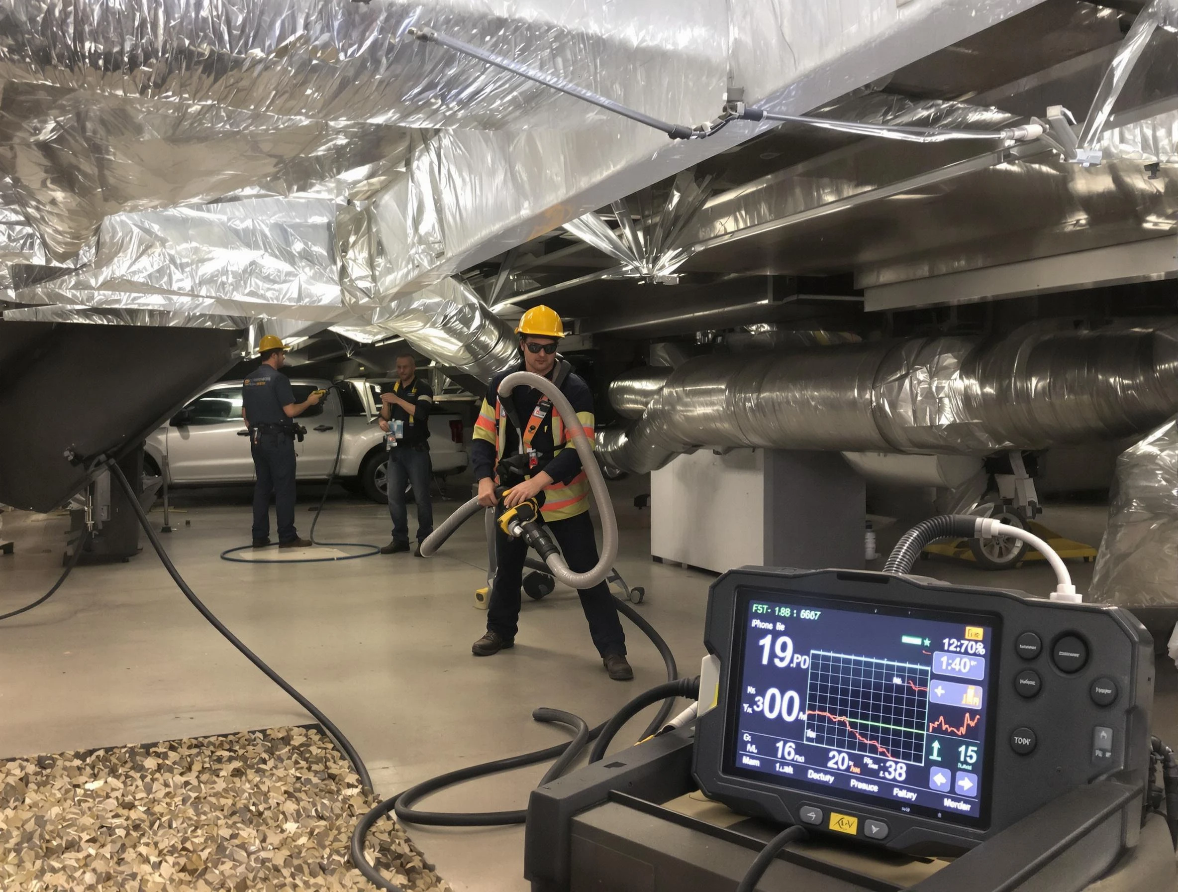 Professional negative pressure duct cleaning by Gold Canyon Air Duct Cleaning in Gold Canyon